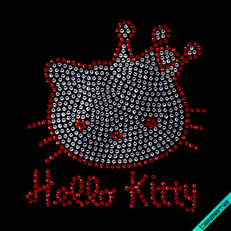 Наклейки на жакеты Hello Kitty (Стекло,2мм-красн.,2мм-бел.) - фото 1 - id-p423060511