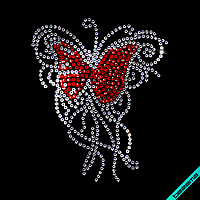 Малюнки на сумки Метелики (Скло,2мм-біл.,2мм-черв.)