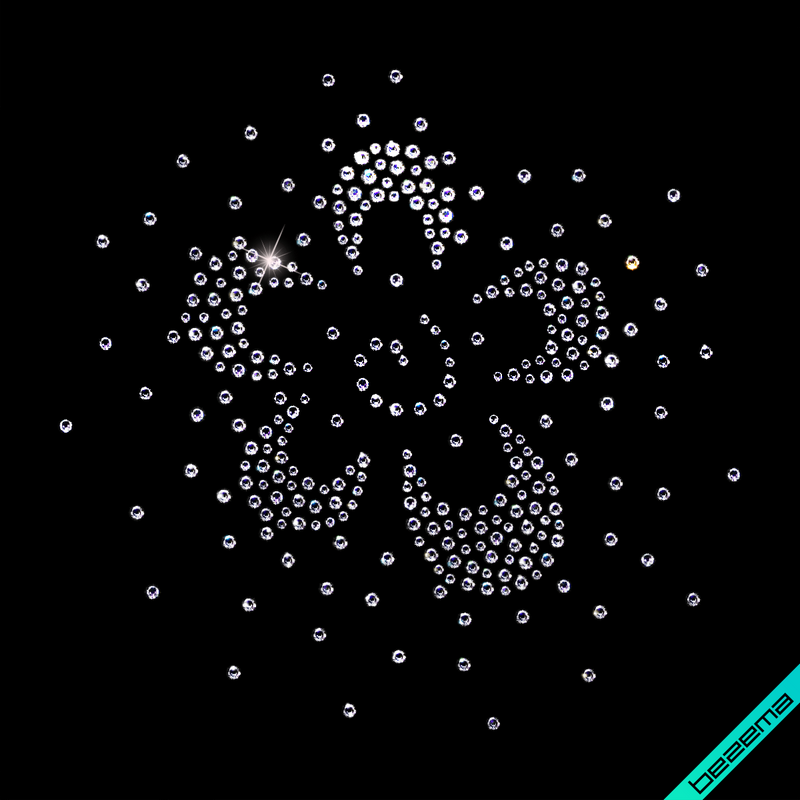 Декор на колготки Квітка (Скло,2мм-біл.,3мм-біл.)