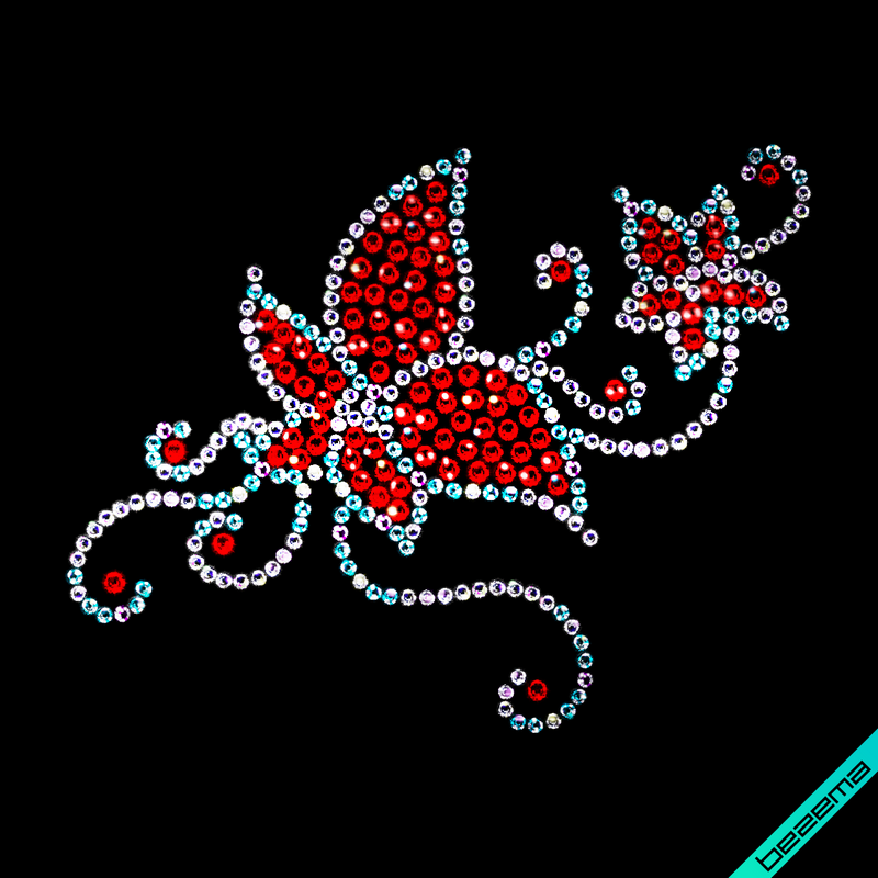 Рисунки на тканину Квітка (Скло, 3мм-бенз., 4мм-черв.)