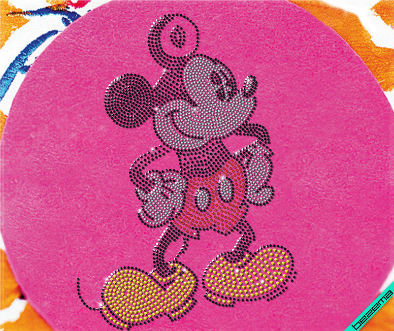 Дизайн на ботильоны Mickey Mouse (Стекло,3мм-бел.,3мм-красн.,4мм-жел.,3мм-черн.) - фото 1 - id-p424547141