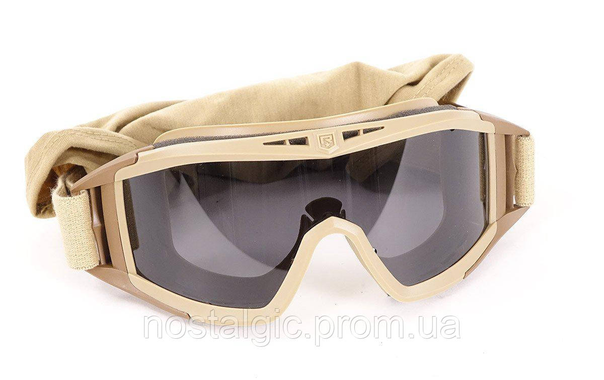Окуляри-маска GL-39 With 4 Interchangeable Polycarbonate Lenses with solid Frame