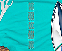 Термопереводки на постільна білизна Смуга (Скло,4мм-троянд.,2мм-роз.)