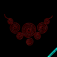 Термотрансферы на одежду для беременных Колье (Стекло, 3мм-красн.)