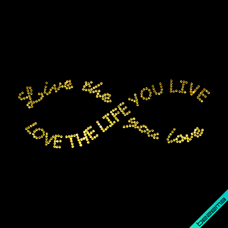 Термонаклейки на сорочки Love the Live (Скло,4мм-зол.)