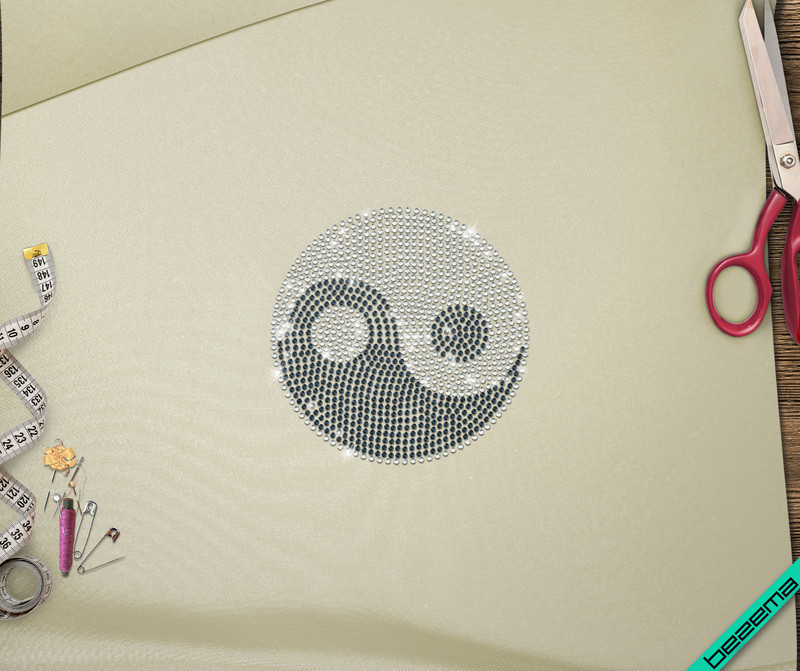 Дизайн на гаманці Інь Янь (Скло,3мм-черн.,3мм-біл.)