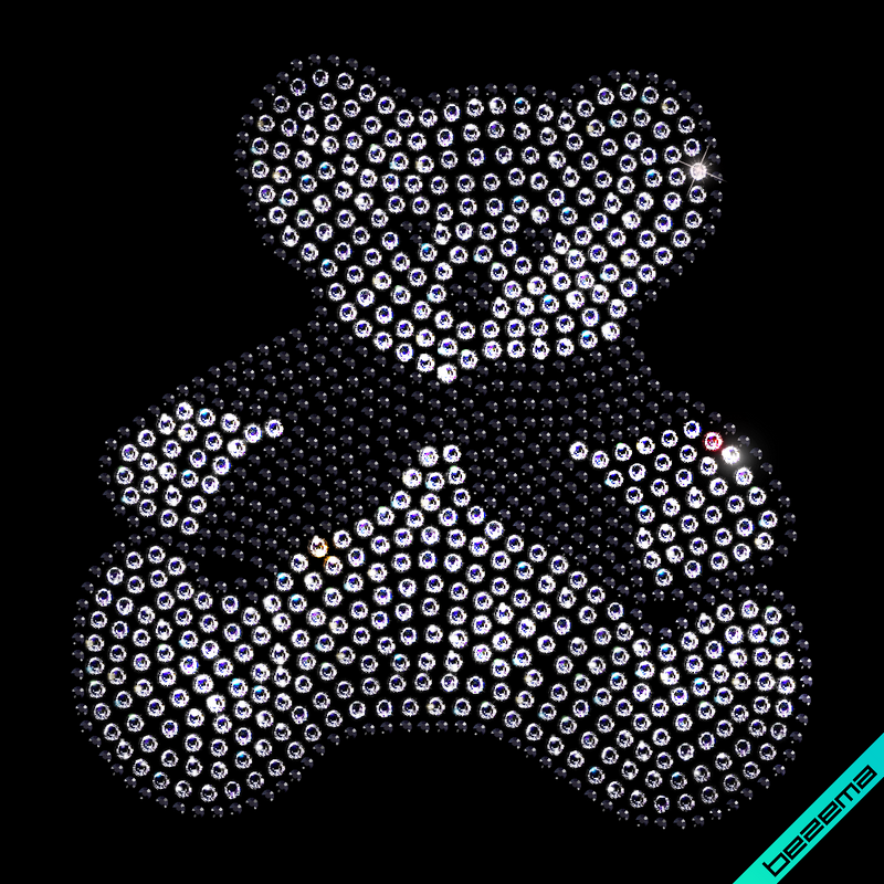 Термодрук на фартухи Ведмедик (Скло,2мм-чер.,3мм-біл.)