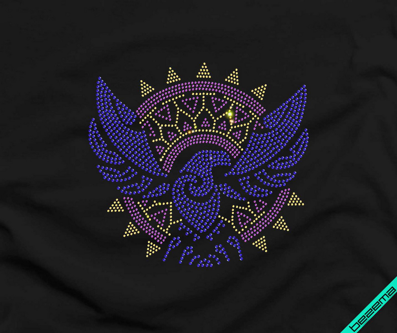 Термопереводки, латки на берети Орел етно (Скло,4мм-зол.,3мм-н.,3мм-фіолет.)