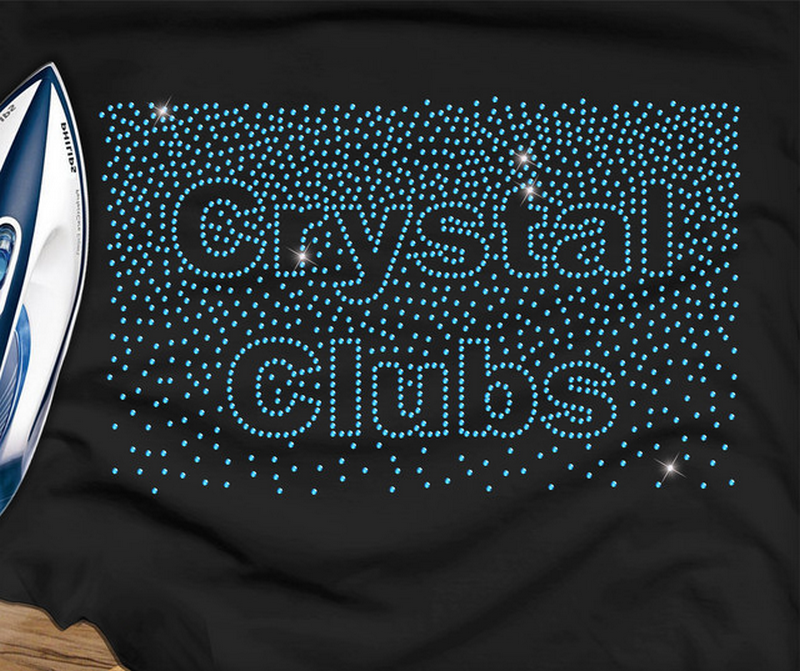 Наклейки на парео Crystal Clubs (Скло,3мм-бирюз.)