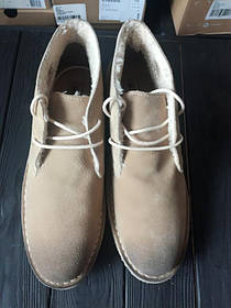 Чоловічі зимові шкіряні черевики з хутром ASOS