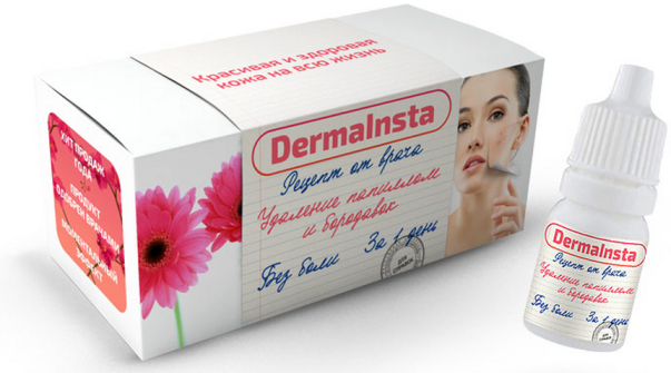 Dermainsta - Краплі від папілом і бородавок (Дермаинста)