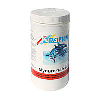 Повільнорозчинний хлор для басейну Мультитаб 20 Delphin (табл 20 гр) 1 кг