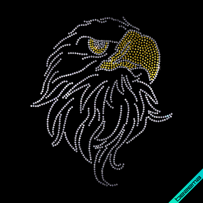 Термотрансфер на пальто Орел (Скло, 2мм-біл., 2мм-зол.)