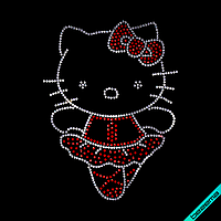 Рисунки на обувь Hello Kitty (Стекло,2мм-бел.,3мм-красн.)