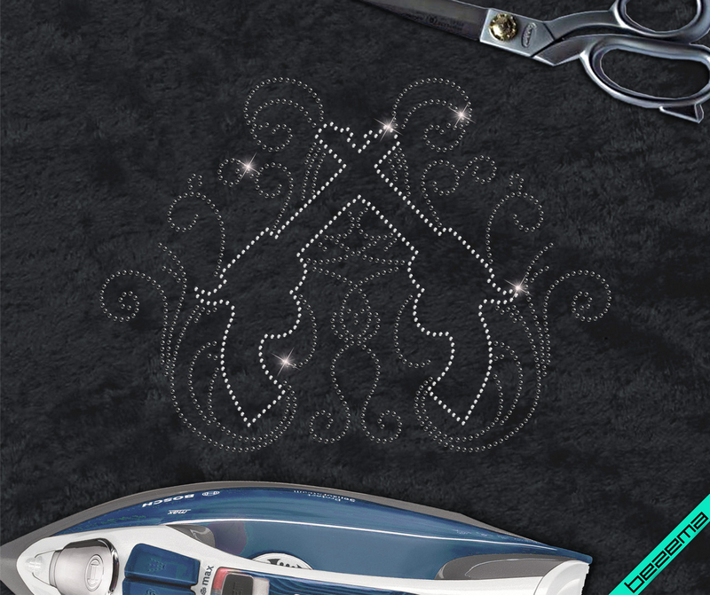 Термотрансфер на блузи Пістолети (Скло,3мм-біл.,3мм-гем.)