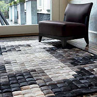 3д килим із шкури, об'ємні килими, суперсучасний килим на підлогу в сірих відтінках