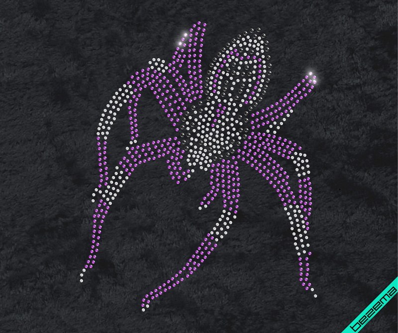 Стрази на одязі Павук (Скло,2мм-фукс.,2мм-черн.,2мм-біл.)