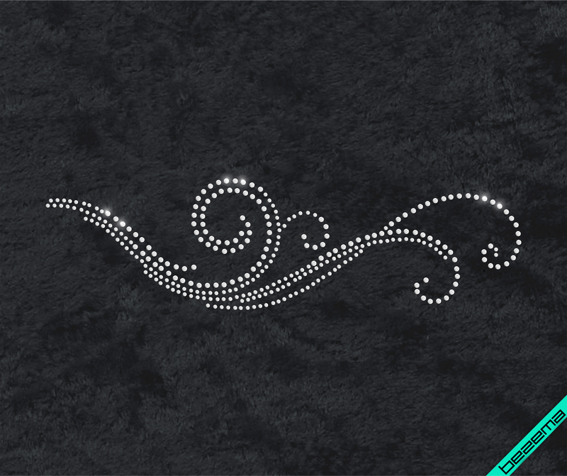 Термоаппликации зі страз на плащі Візерунок (Скло,2мм-біл.,3мм-біл.)