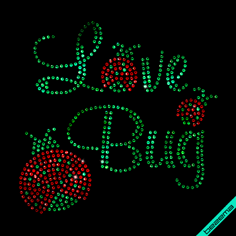 Декор на чоботи Love bug (Скло,3мм-зел.,3мм-черв.)