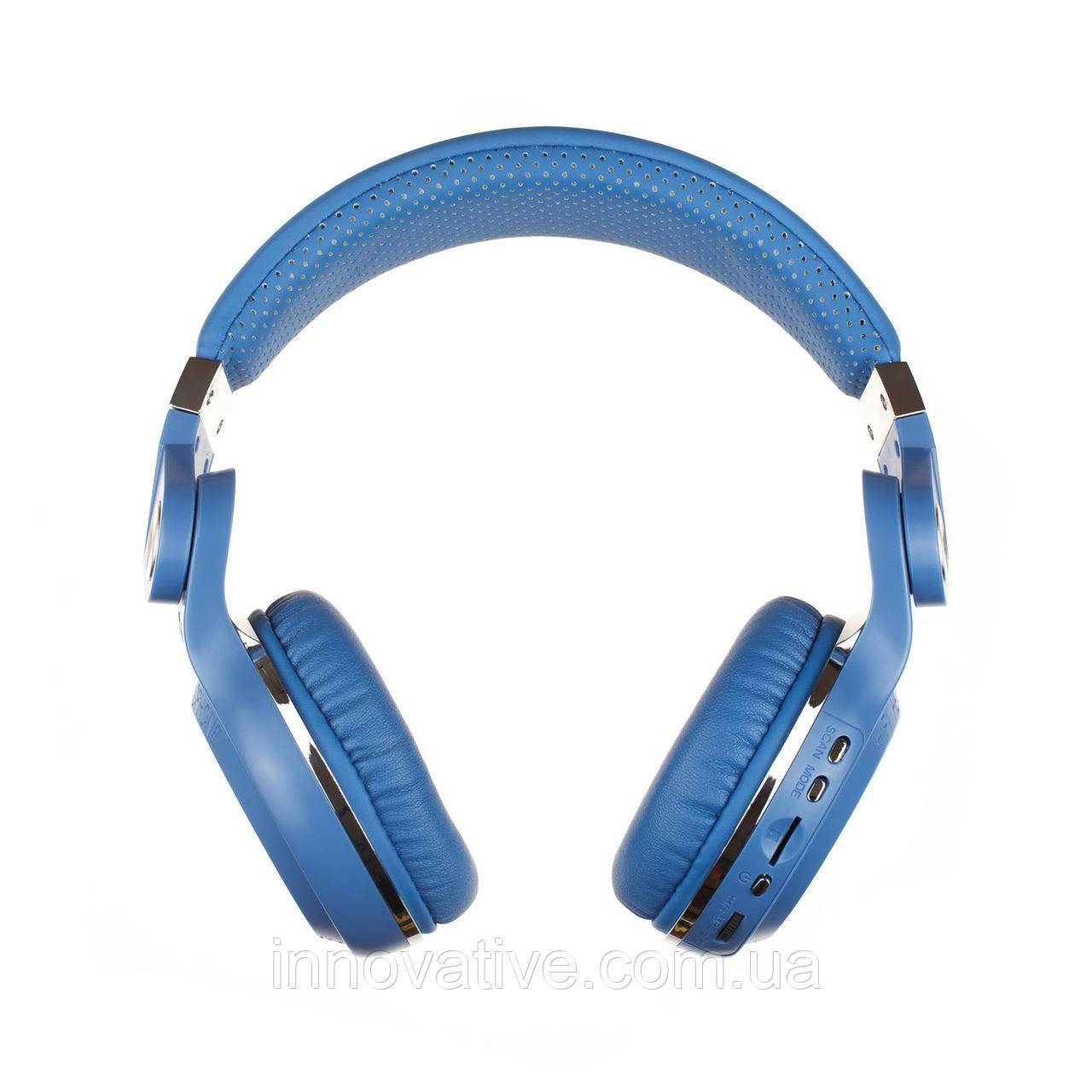 Бездротові Bluetooth-навушники Bluedio T2 Plus з вбудованим радіо (Синій)