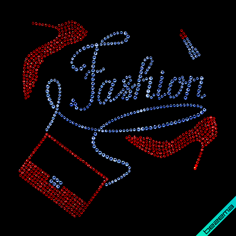 Дизайн зі страз на мокасини Fashion (Скло,2мм-червон.,2мм-св. синій,3мм-св. синій)