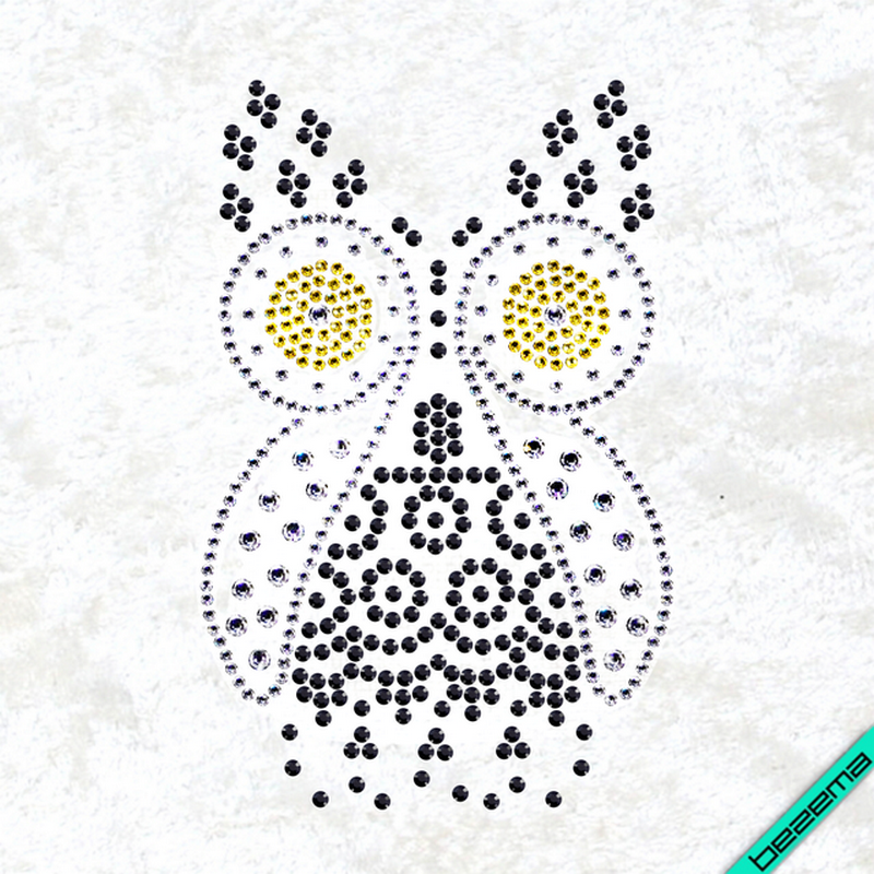 Рисунки на тканину Сова (Скло, ss6-бел,ss6-зол,ss10-черн,ss16-бел)