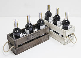 Підставка для вина ящик на 3 пляшки