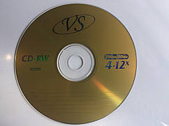 Диск CD-RW VS 700Mb 12x Bulk/50 золотистий