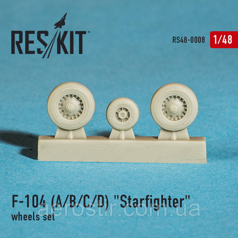 Lockheed F-104 A/B/C/D "Starfighter" wheels set 1/48 RES/KIT 48-0008