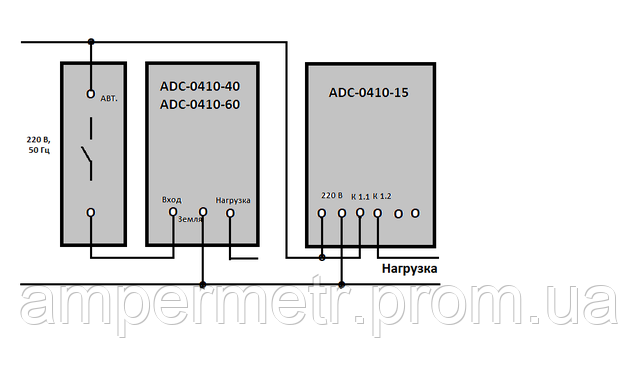 Схема подключения таймера ADC-0410