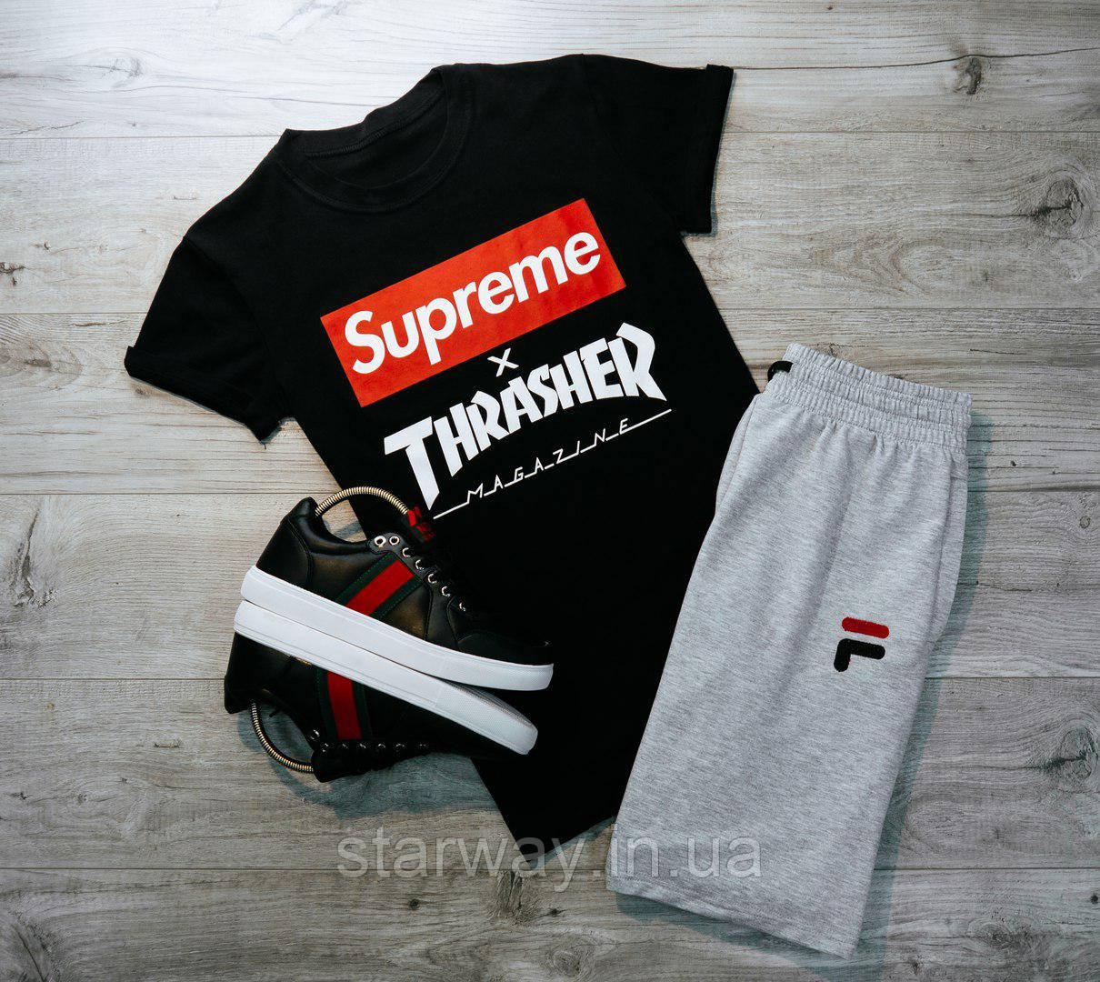 Стильна футболка supreme thrasher magazine