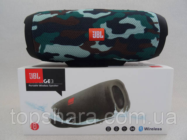 Колонка беспроводная Bluetooth JBL Charge 3 камуфляжная