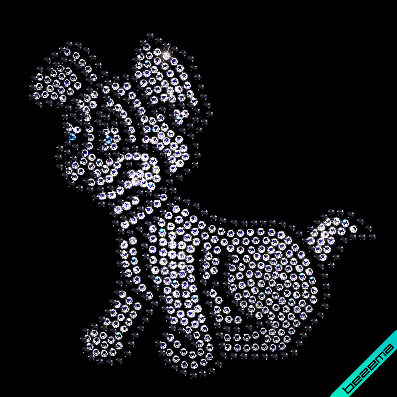 Переносити на комбінезони термо Щеня (Скло,3мм-біл.,3мм-сін.,3мм-черн.)