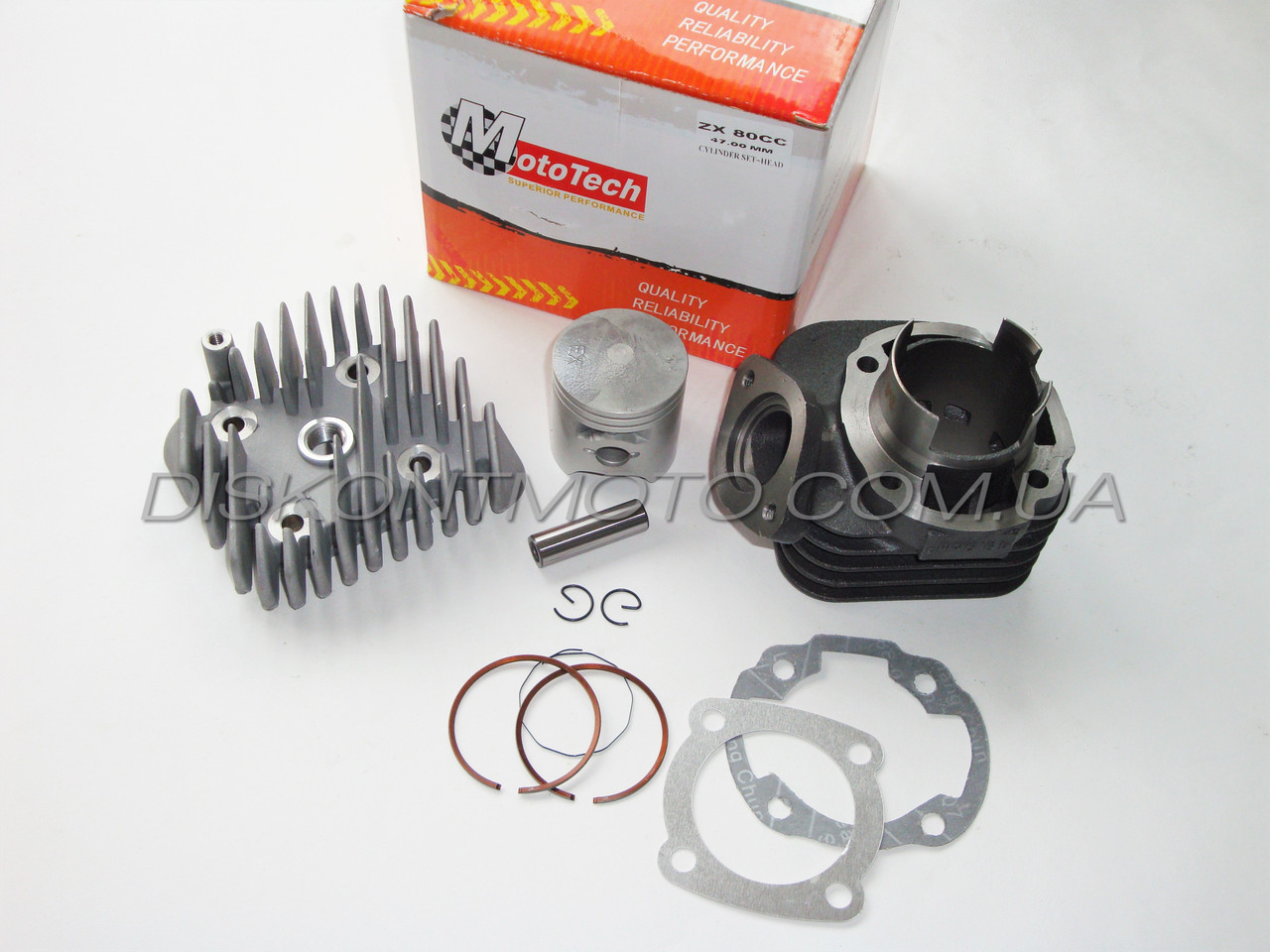 Поршнева Honda DIO ZX 80 AF 34/35 циліндр ДІО (Ø47мм) MOTOTECH