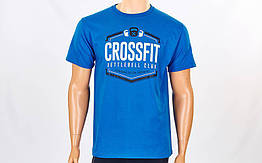 Футболка спортивна CROSSFIT CO-5879-2-BL синій (бавовна, р-р S-L-42-52)