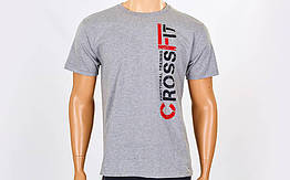 Футболка спортивна CROSSFIT CO-5881-1-GR сірий (бавовна, р-р S-L 42-52)