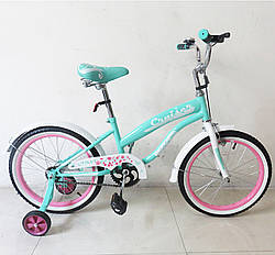 Дитячий двоколісний велосипед TILLY 18" T-21832 для дітей 5-7 років, бірюзовий