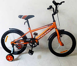 Дитячий двоколісний велосипед TILLY 18" T-21844 для дітей 5-7 років, помаранчевий