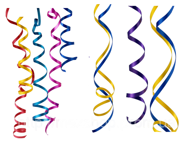 🔥 Ух Ти! Святковий Серпантин однотонний 10 різнобарвних кілець