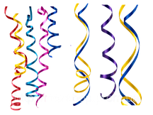 🔥 Ух Ти! Святковий Серпантин однотонний 10 різнобарвних кілець