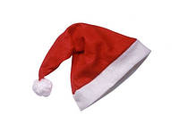Топ! Обычная шапка Деда Мороза Красная, Новогодний колпак Санта Клауса