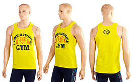 Майка (борцовка) POWER HOUSE CO-3770-8 жовтий (х-б, р-р L-XL-50-54)