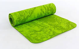 Килимок для фітнесу та йоги (Yoga mat) PER 8 мм мультиколор FI-4936 (1,83 м x 0,61 мм x 8 мм, кольору в асортименті)