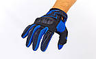 Мотоперчатки текстильні із закритими пальцями та протектором SCOYCO MC23-BKB (р-р M-XL, чорний синій), фото 2