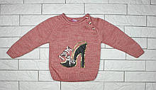 Рожевий теплий светр для маленької дівчинки