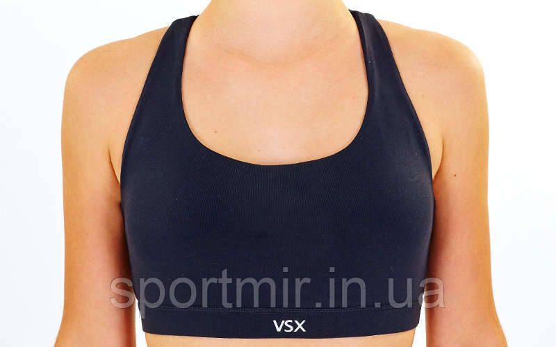 Топ для фітнесу та йоги VSX CO-6414-4 (лайкра, S-L-40-70кг, чорний), фото 1