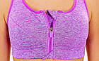 Топ для фітнесу та йоги VSX CO-6415-4 (бавовна, еластан, S-L-40-70кг, фіолетовий), фото 5