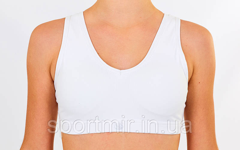 Топ для фітнесу та йоги VSX SP005-W (лайкра, S-L-40-70кг, білий), фото 1