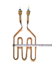 Тен для фритюрниці 3200W Вузький / 230V / штуцер ø12мм / Hasmar / Нержавіюча сталь