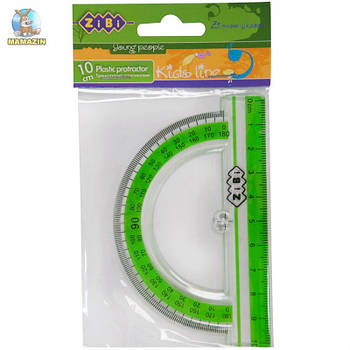 Транспортир 100мм с полоской, салатовый 104922 ZB5640-15 G-Rich